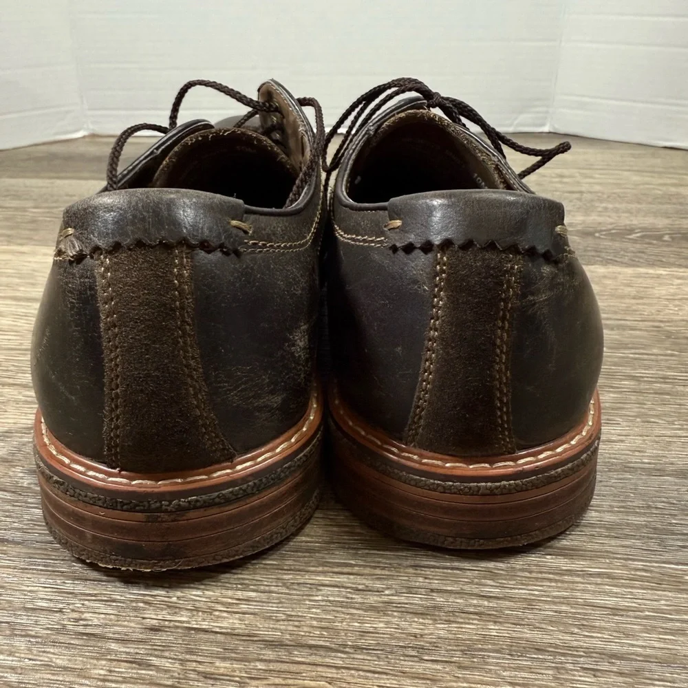 Chaps Shoes Mens sz10M Brown Leather Business Minimalist‎ Old Money Oxford Dress